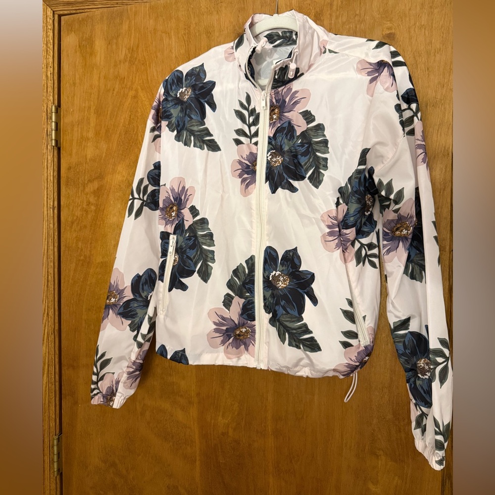NWT. Thread & Supply Light Pink Floral Jacket